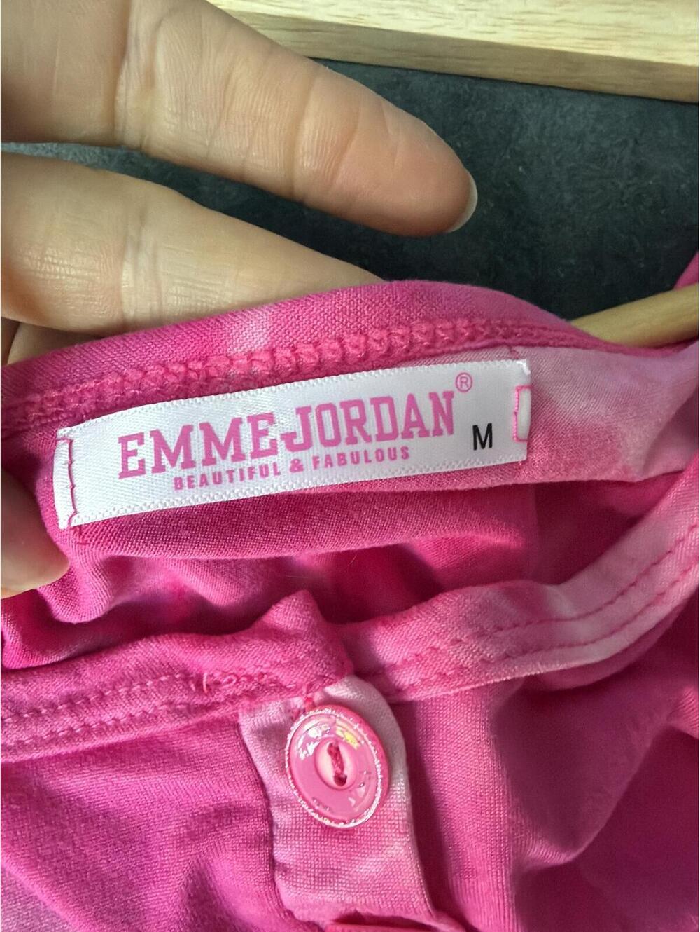Emme Jordan Pink Tie Dye Romper Fits Small - Picture 6 of 6